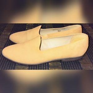 details 556007 100 65 Vintage Yellow Womens Loafers Slip-On Flats Leather Upper